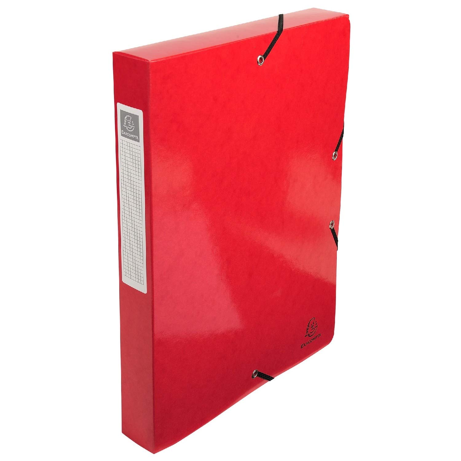 Exacompta - Ref 59925E - Iderama Collection - Filing Box - 240 x 320mm in Size, Suitable for Holding A4 Documents, 40mm Spine, Spine Label - Red (Pack of 8)