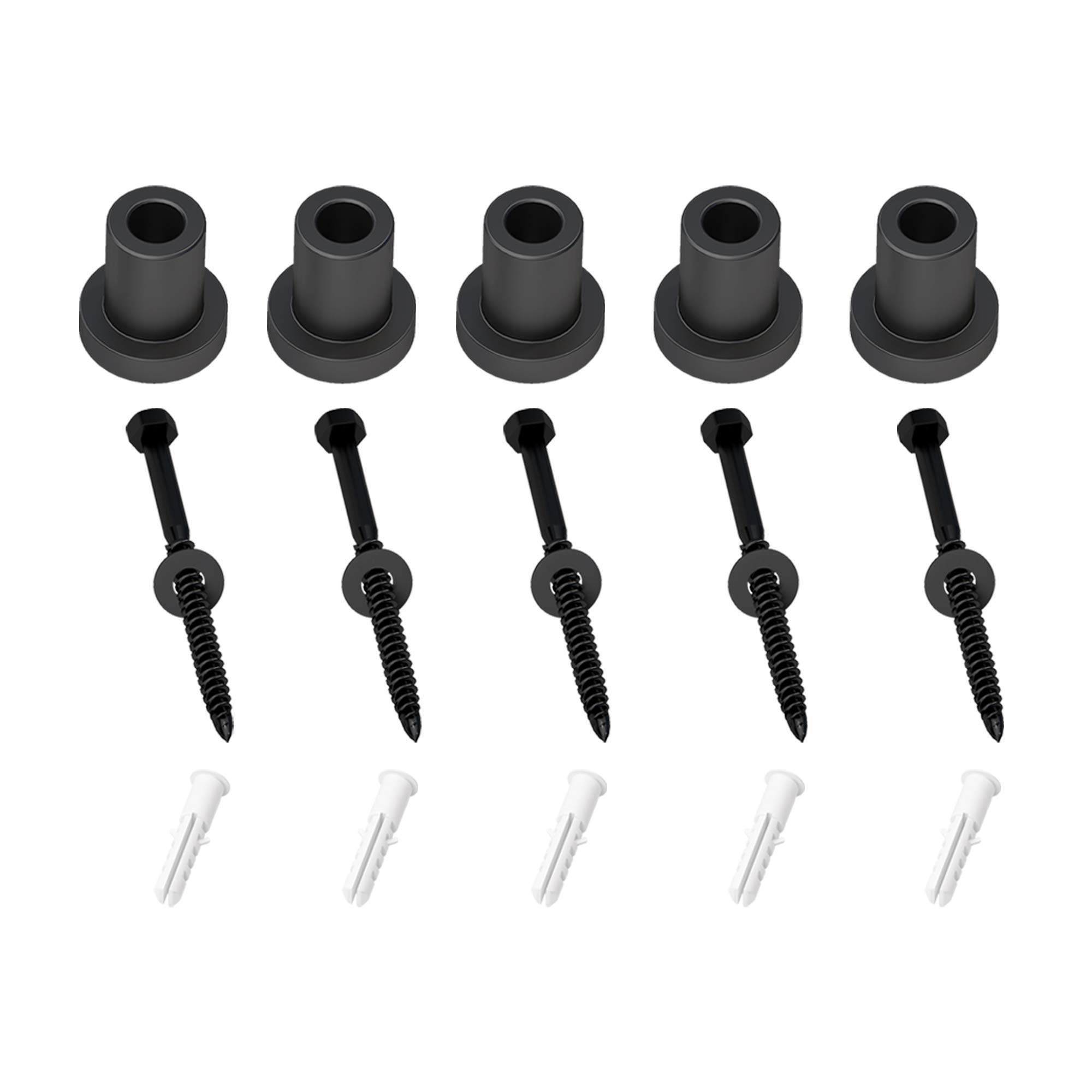 Photo 1 of skysen 5 PCS 1-3/4" Barn Door Wall Spacer with Screws for Sliding Barn Door Hardware Connection Device Metal Steel Track to Wall(Spacer-44)