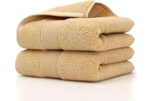 Lchkrep Bathroom Hand Towels (14x30 inch), Home Soft Cotton Super Soft Highly Absorbent Hand Towels for Bath, Hand, Face, Gym and Spa (Beige)