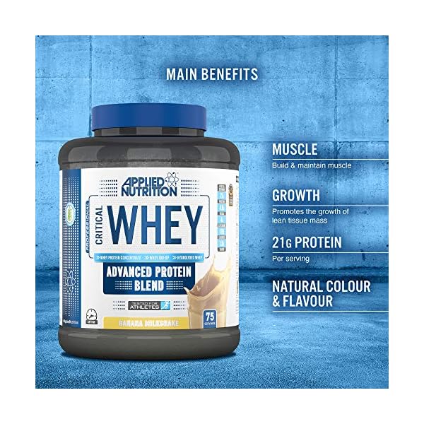 Applied-Nutrition-Critical-Whey-Protein-Powder-Shake-Gold-Muscle-Building-Supplement-with-Glutamine-High-Standard-Amino-Acids-BCAA-227kg-75-Servings-White-Chocolate-Raspberry Applied Nutrition Critical Whey Protein Powder 2kg - High Protein Powder, Protein Milkshake, Muscle Building Supplement…