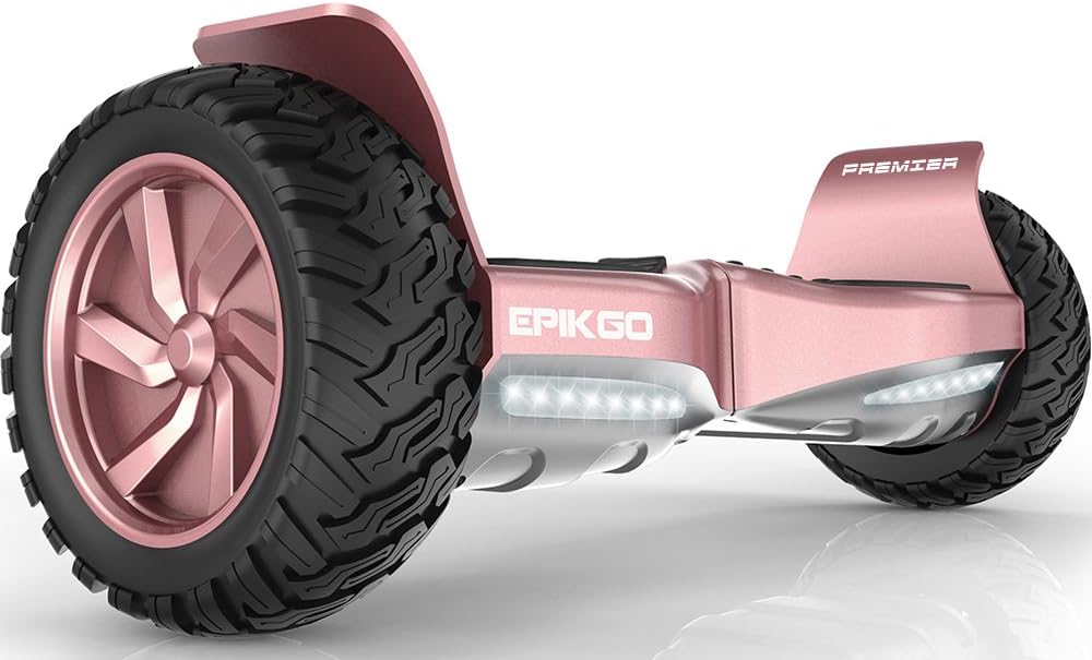 EPIKGO Premier Series Hover Self Balancing Board Scooter w/Wireless Speaker 8.5" All-Weather Tire Hover Through Tough Road Condition [Premier Series, Model: EL-ES03R]