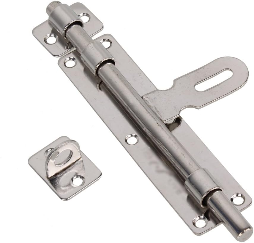 BQLZR Stainless Steel Latch Barrel Padlock Long Bolt Hasp Gate Bathroom