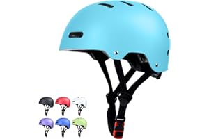 OUWOER Bike Skateboard Helmet, Adjustable Adult Youth Kids Boys Girls Women Men Helmet for Ages 3-5-8-14+, Breathable and Dual Certified, Lightweight Multi-Sport Bicycle Skateboard Scooter Skate Helmet