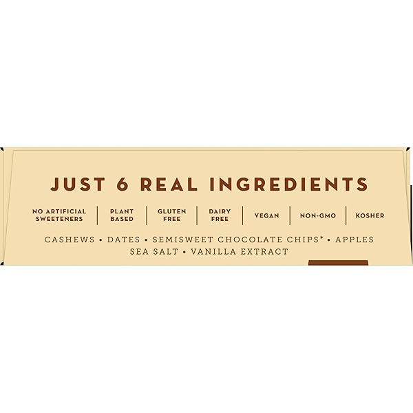 LARABAR CHOCOLATE CHIP COOKIE DOUGH, FRUIT AND NUT BARS, GLUTEN FREE AND VEGAN, 9.6 OZ, 6 CT
