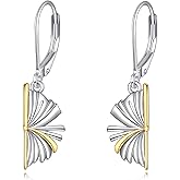 SHEAISRS Book Earrings S925 Stering Siliver Book Lovers Gifts For Women Fun Teacher Earrings Jewelry Bookish Leverback Earrings Dangle for Women