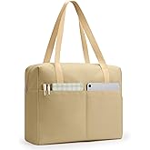 DIXEIGHT 26L Travel Duffle Bag, Foldable Tote Under Seat Airlines Personal Item Bag Weekender Overnight Bag Bussiness Trip, Camel