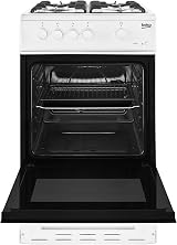 Beko KSG580W 50cm Gas Cooker White with 4 Burners and Oven view 2