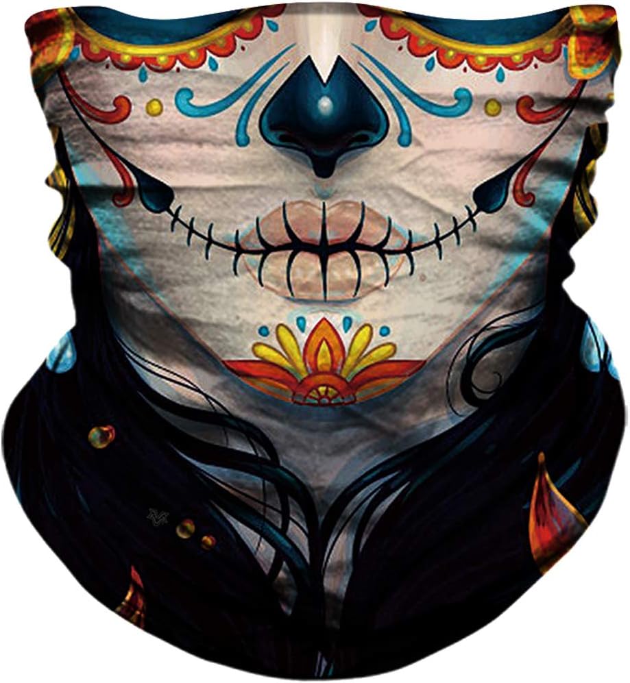 Seamless Bandana Skull Skeleton Flag Face Mask
