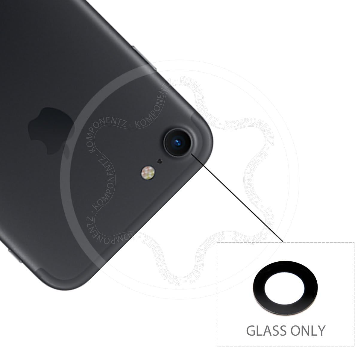One Click Components - New Replacement GENUINE GLASS Camera Lens Cover (Glass ONLY) for Apple iPhone 7 4.7"