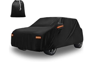 X AUTOHAUX Car Cover for Mini Cooper 2DR 2002-2021 210D-PU Outdoor Full Car Cover All Weather with Door Zipper