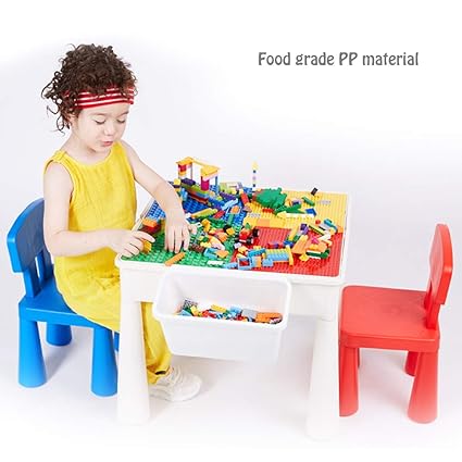 Hzl 3 In 1 Set Tavolino Multifunzione E Sedie Bambini Tavolo