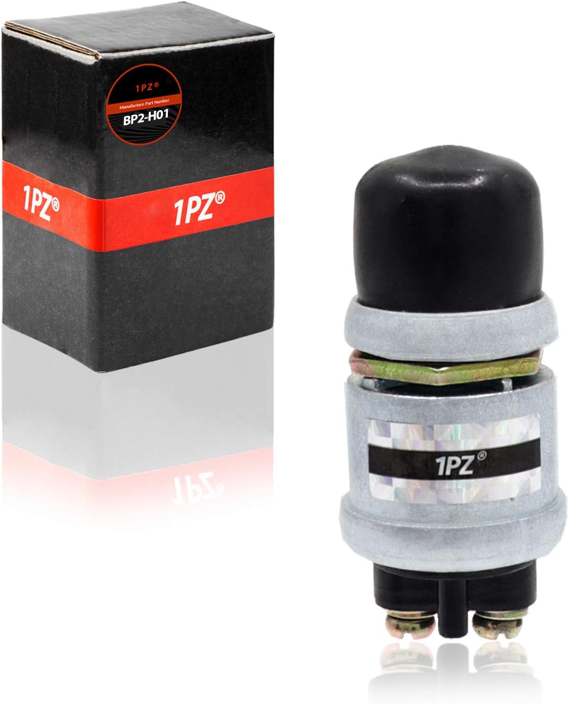 1PZ BP2-H01 12V Engine Push Button Momentary Starter Switch Weatherproof Horn for RV ATV Car Boat Truck