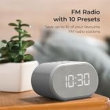 i-box Lite Alarm Clock Bedside FM Radio USB Charging 5 Display Dimmer Grey view 3