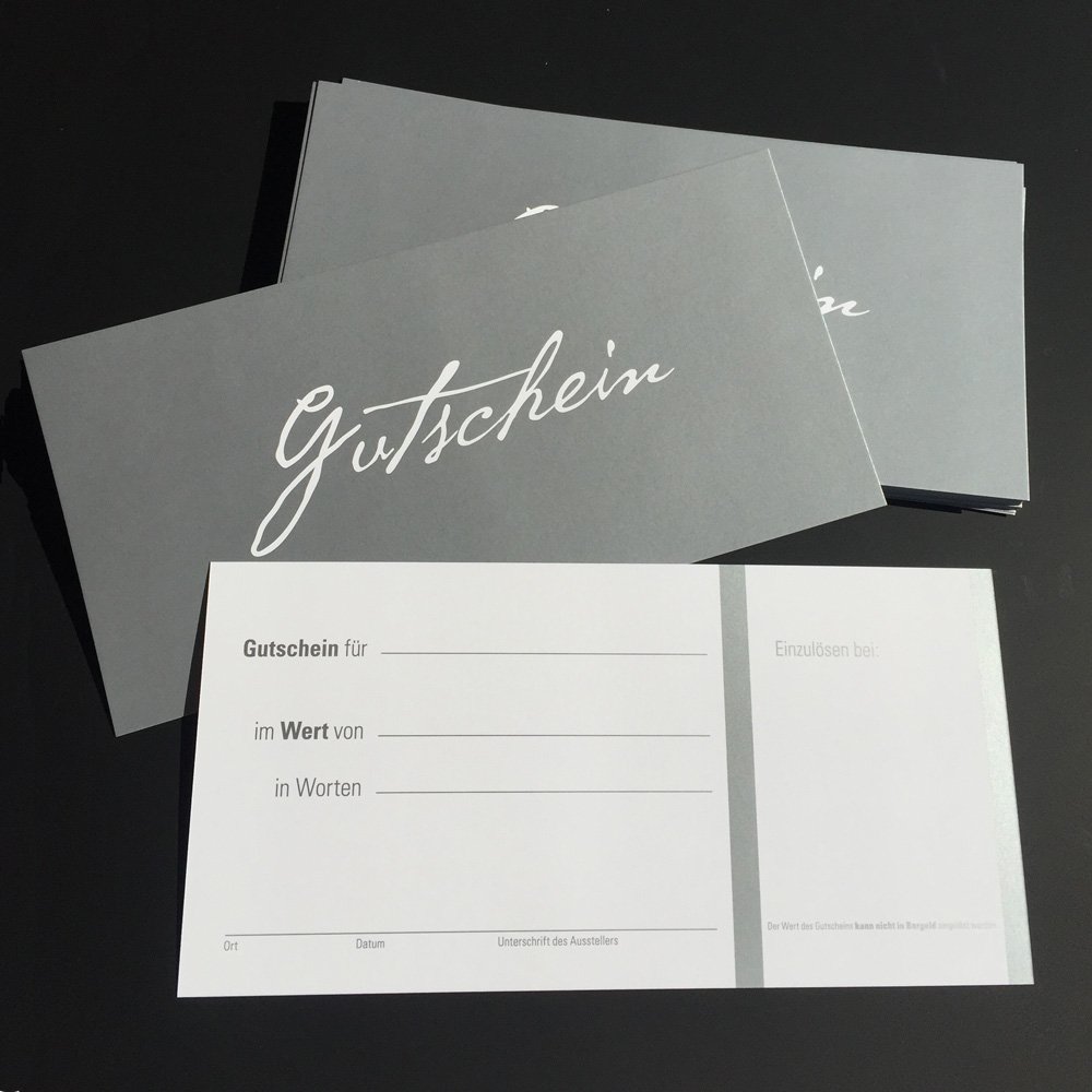 DigitalOase Gutscheinkarten-Set – 4 Klappkarten Mit Kuverts, DIN A7, Hochwertiger Glanzdruck