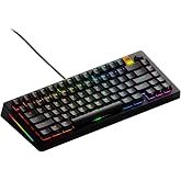 GLORIOUS Gaming GMMK 3 Rapid Trigger Keyboard: Hall Effect, 8K Polling Rate, Hotswap MX/Magnetic Switches, 75% TKL Keyboard, Modular Gasket System, Doubleshot PBT Keycaps, US QWERTY (Black)