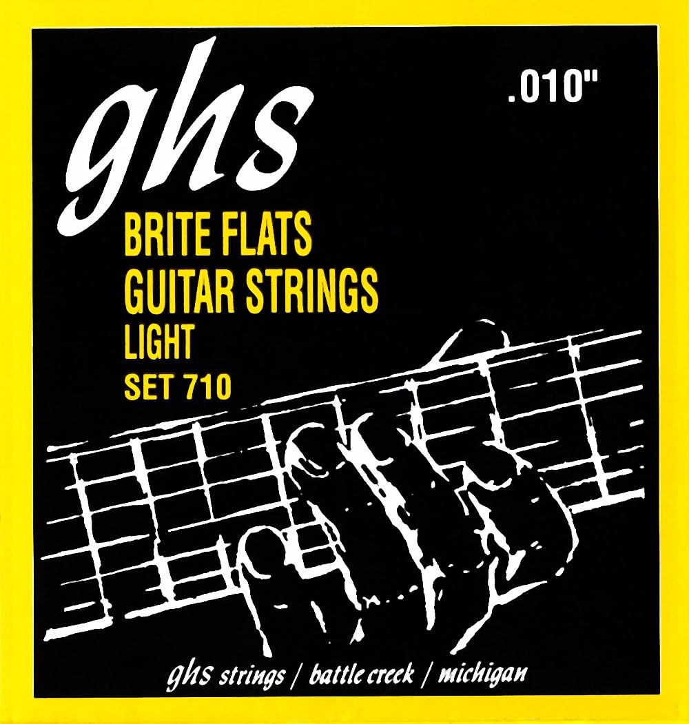 GHS 710 10 - 46 Light Brite Flats Guitar String Set