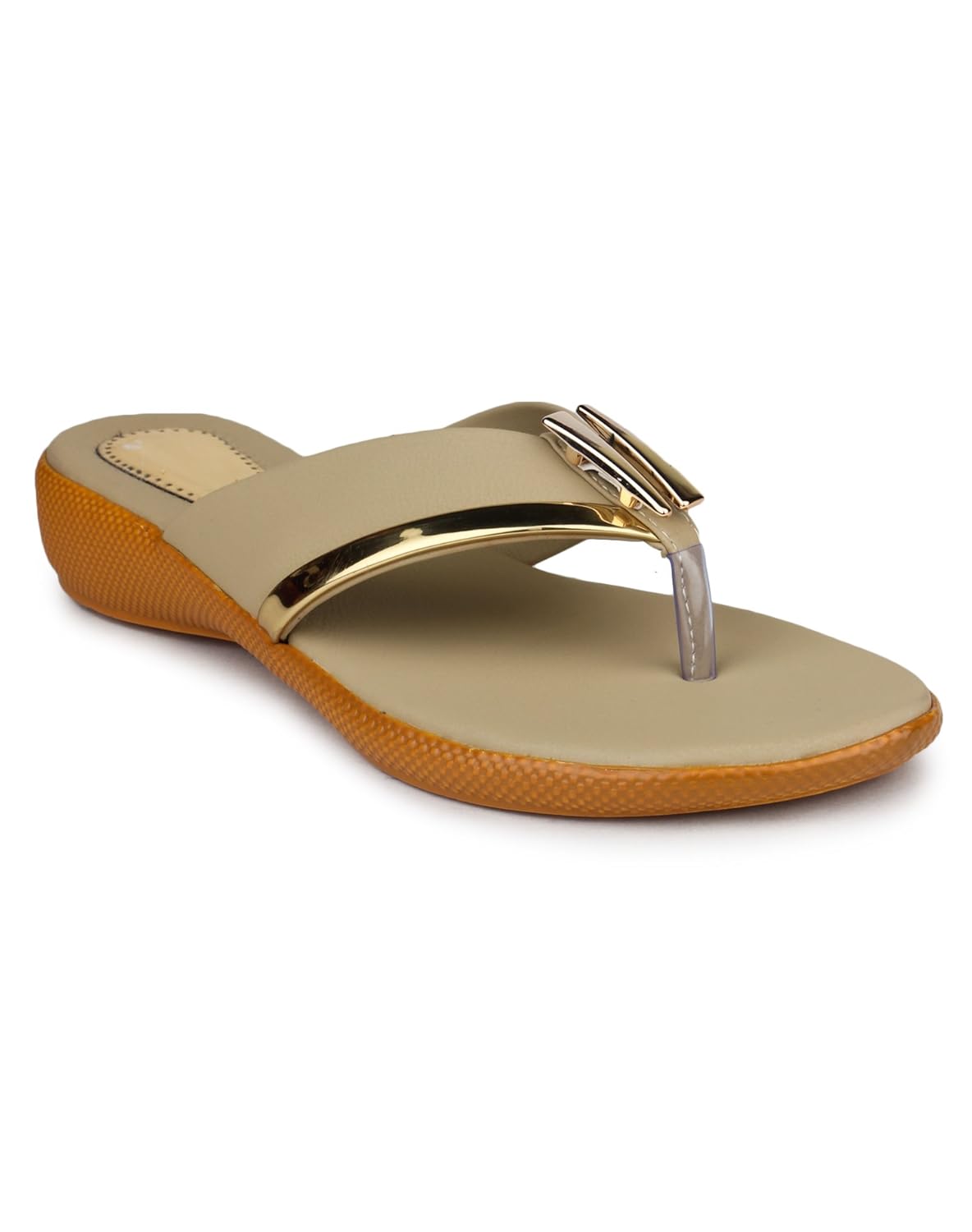 bonzer women's brown synthetic leather wedges