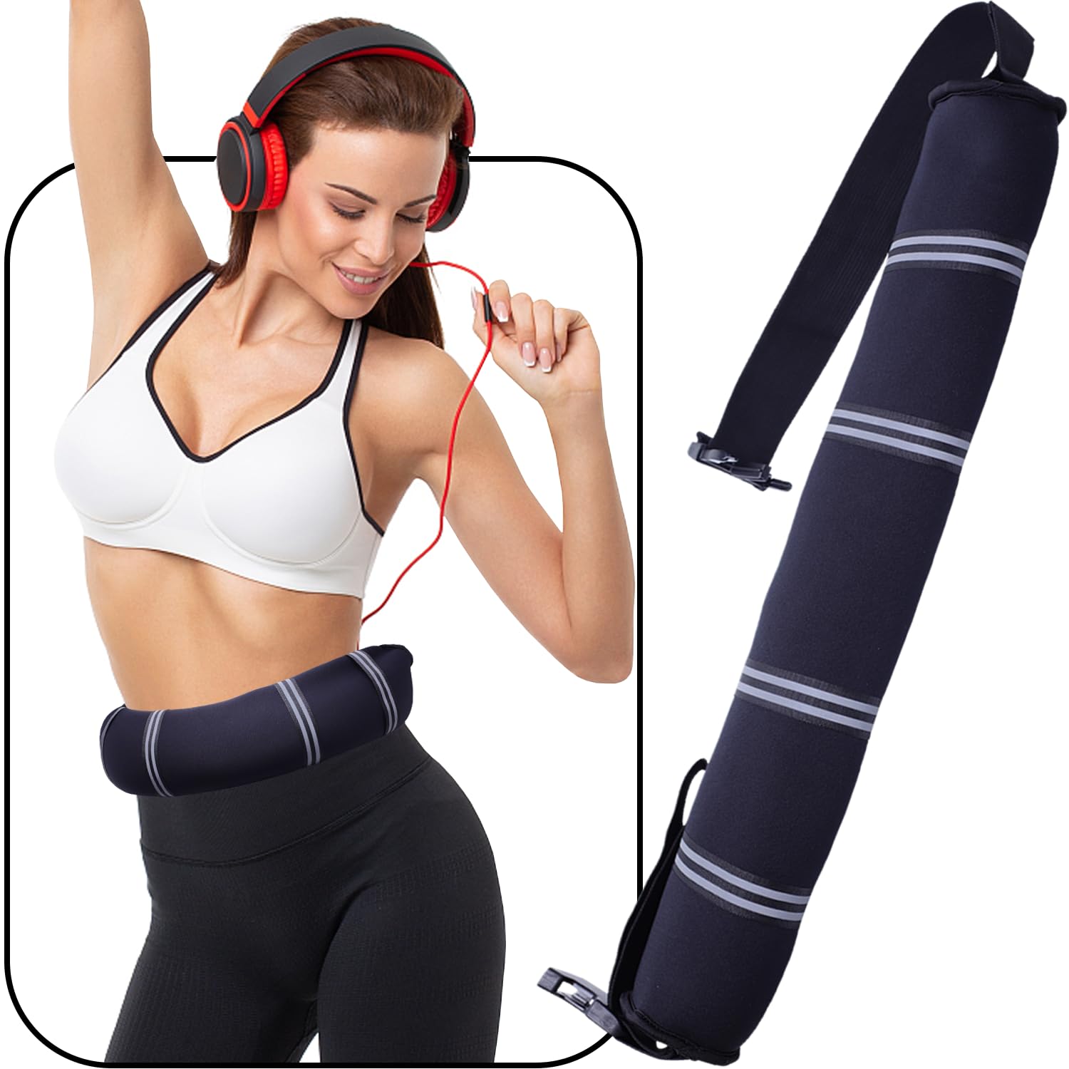 Photo 1 of Sefulei Weighted Belt 30"-42"Adjustable Sport Fitness Belt for Abs Strengthening Workout Body Shaping Core and Weight Loss (Advanced 10LB)