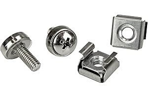 StarTech 20-Pack M5 12mm Screws, Square Hole Cage Nuts and Installation Tool, Hardware Mounting Kit for 19" or 10" Server Rac