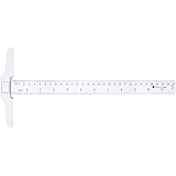 Pangda 12 Inch/ 30 cm Junior T-Square Plastic Transparent T-Ruler for Drafting and General Layout Work (1)