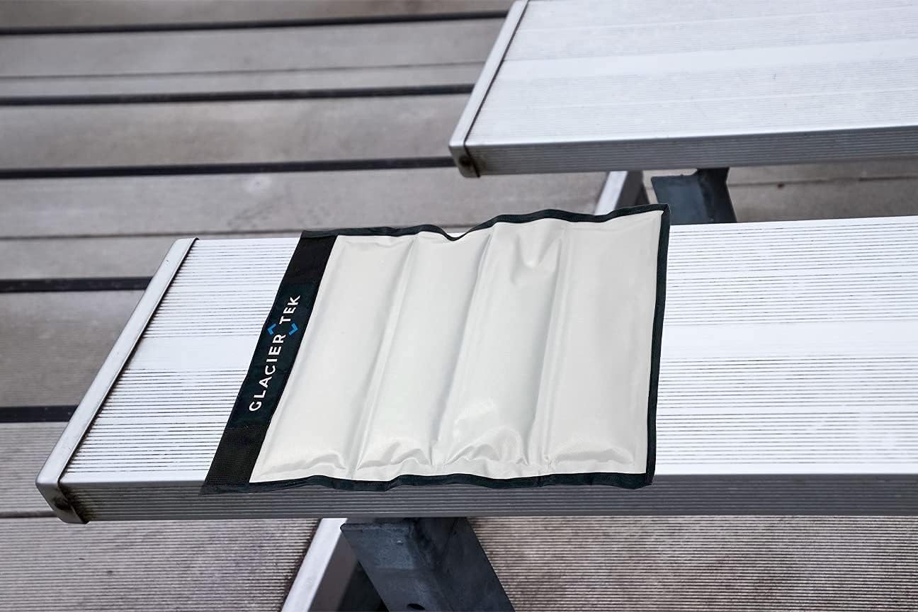 Glacier Tek Stadium Pad Cooling Cushion 17.5" x 12", 38 oz - Portable Nylon Cushion with Biobased Phase Change Cooling Technology - Outdoor & Indoor Use : Sports & Outdoors