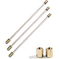 Zlirfy Brake Line Tubing Kit,8"10" Long Copper Nickel Brake Lines,3/16 Inch Stainless Steel Brake Lines with Inverted Double Flares and Standard Tube Nuts,Brake Line for Fuel (8 Inch)