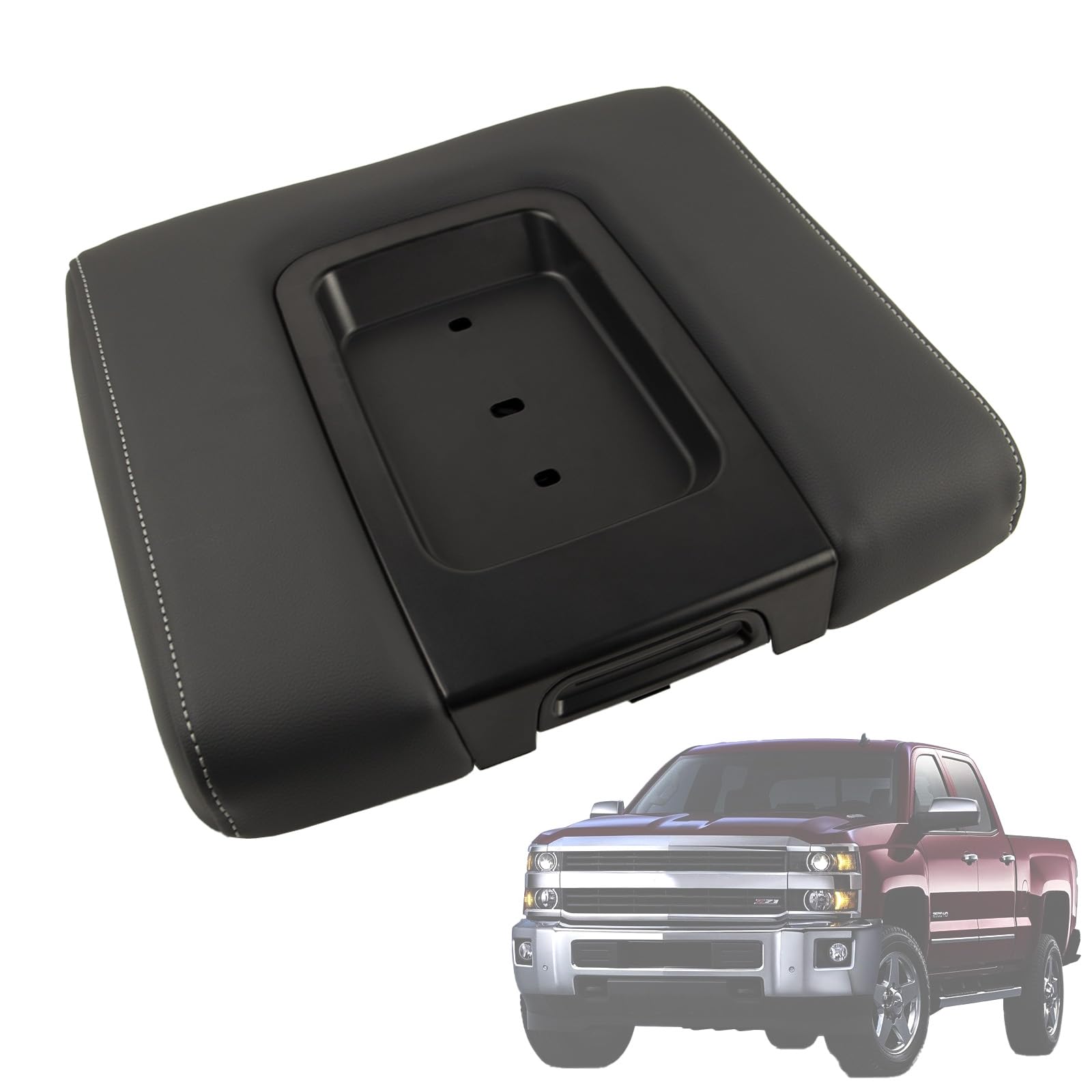 Photo 1 of Front Seat Center Console Armrest Lid Black Compatible with 2014-2019 Chevrolet Chevy Silverado Suburban Tahoe, 2014-2019 GMC Sierra Yukon XL,2015-2018 Cadillac Escalade ESV , Replaces# 22881398