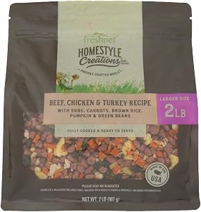 Freshpet Homestyle Creations Beef, Chicken & Turkey with Brown Rice & Veggies Fresh Dog Food, 2lb