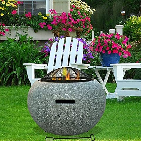 XiYou Fire Pit Bowl BBQ Garden Outdoor Portable Stainless Steel