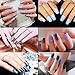 Acrylic Nails French Tips Hisight 500pcs Fake Nails Half Cover False Nails 10 Sizes for Nail Salons and DIY Nail Art (Natural)