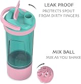 Artoid Mode 720ml Aqua Pink Protein Shaker Bottle with Storage Box view 5