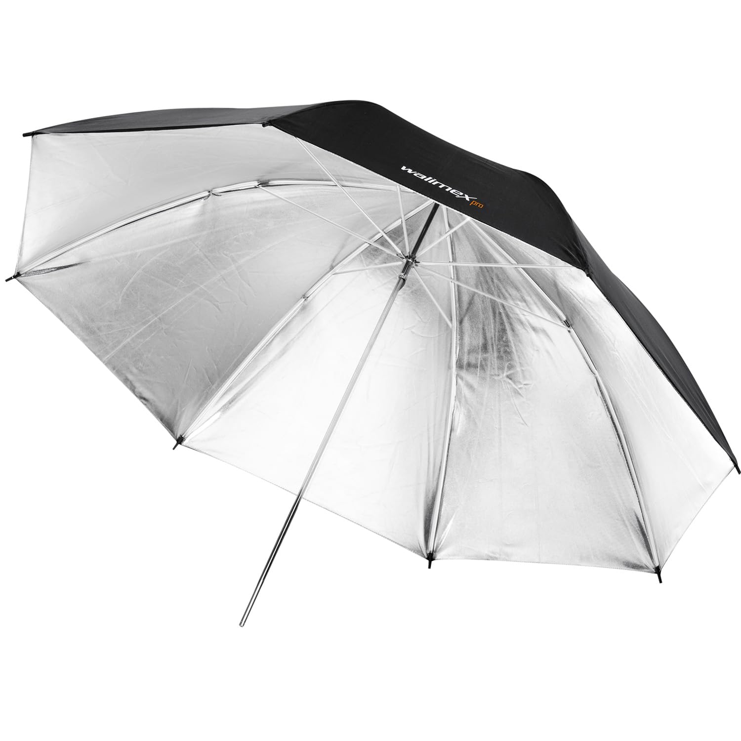 Walimex Reflex 109cm 2 Layer Umbrella - Black/Silver
