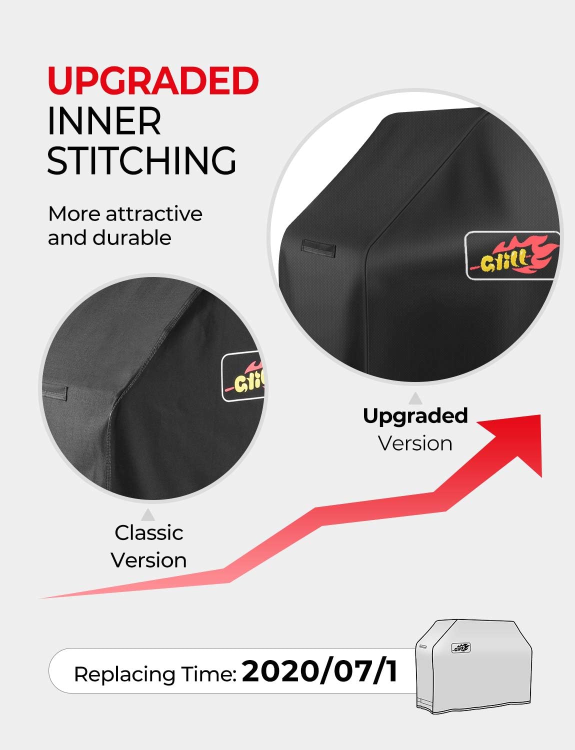 VicTsing Grill Cover, 58-Inch Waterproof BBQ Cover, 600D Heavy Duty Gas Grill Cover for weber, Brinkmann, Char Broil, Holland and Jenn Air(UV & Dust & Water Resistant, Weather Resistant, Rip Resistant) : Garden & Outdoor