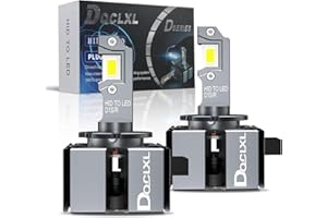 DQCLXL D1S D1R D1C LED Headlight Bulbs 2024 Upgrade Wireless Plug and Play Conversion Kit Compatible with Original HID Ballast 70W 14000LM 6500K - 2PCS