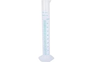 100ml Plastic Graduated Cylinder, Transparent Laboratory Measuring Tool, Science Lab Cylinders