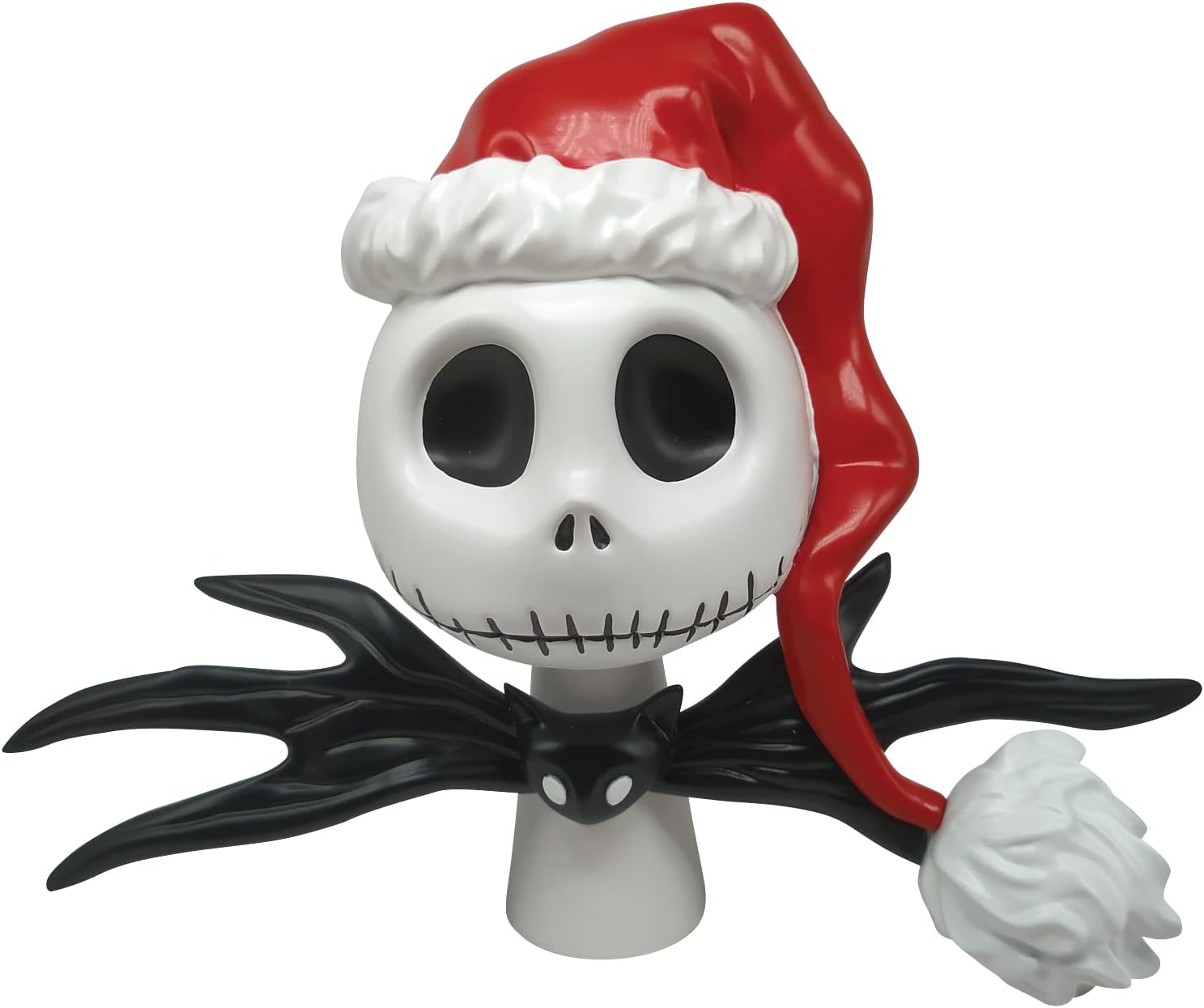 Tree Toppers - Department 56 Disney The Nightmare Before Christmas Santa Jack Skellington Face Sculpted Tree Topper, 8.75 Inch, Multicolor