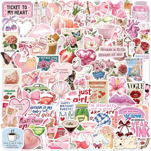 Coquette Stickers Cute Aesthetic Stickers Pink