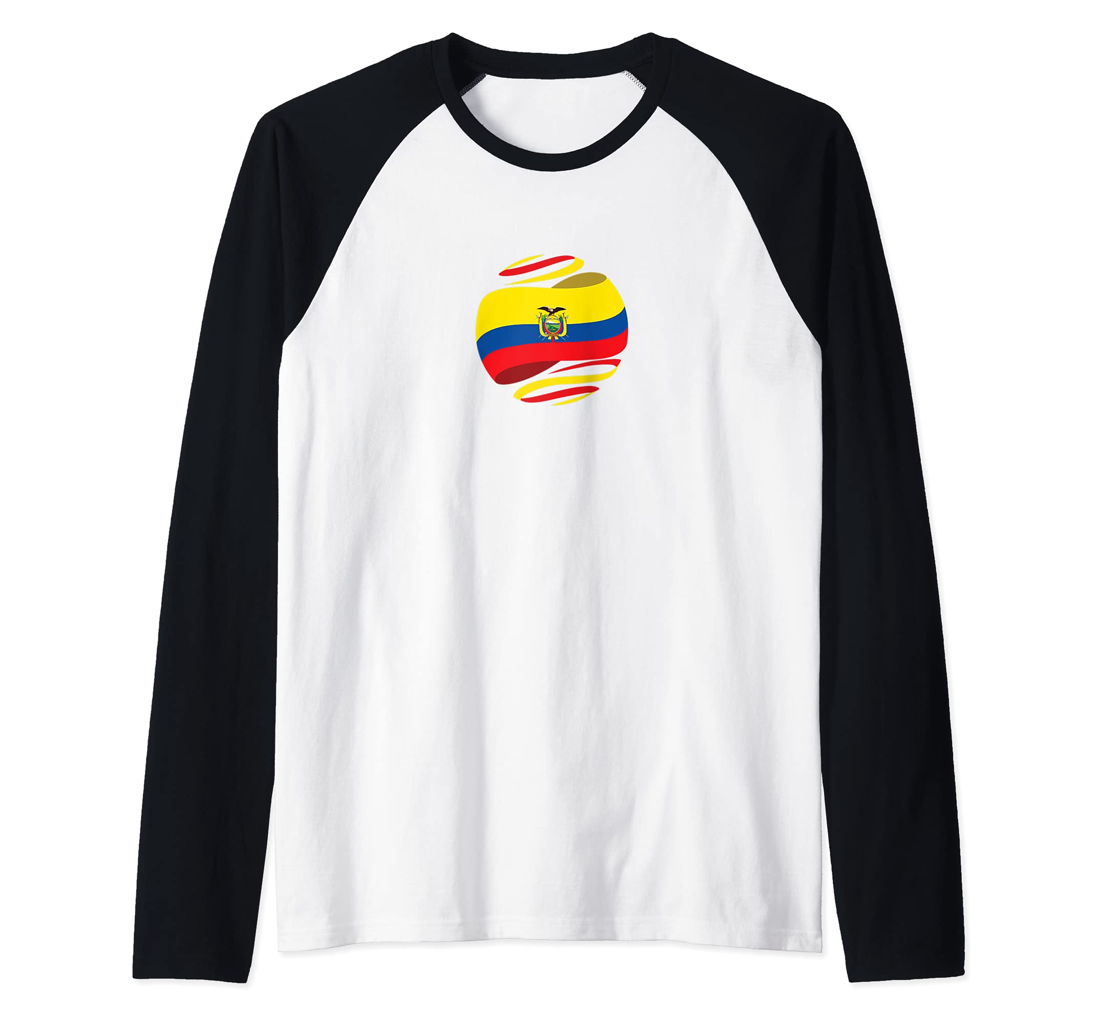 Flag Ecuador Raglan Baseball Tee