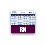 RN Purple Badge Buddy Horizontal w/Height & Weight