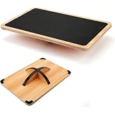 StrongTek Wooden Balance Board, Basic Rocker or Advanced 360&deg; Wobble | Beginner-to-Advanced Options, Non-Slip Surface, Ankle Rehab, Physical Therapy, Core Stability and Balance Training