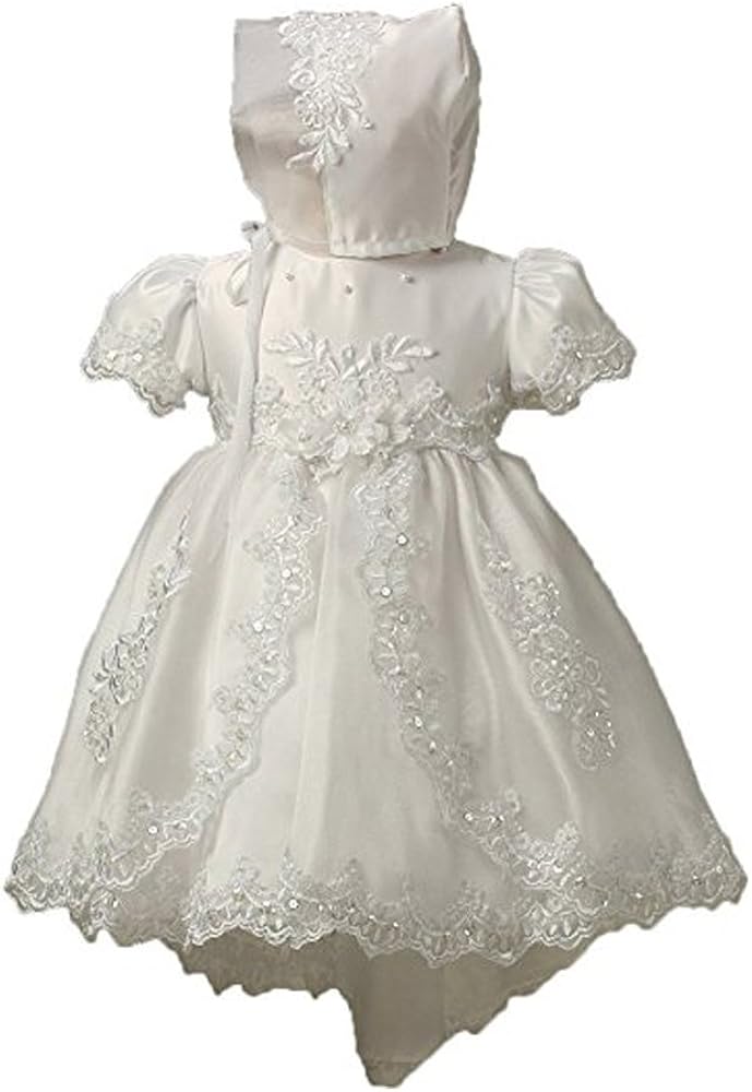 girls white christening dress