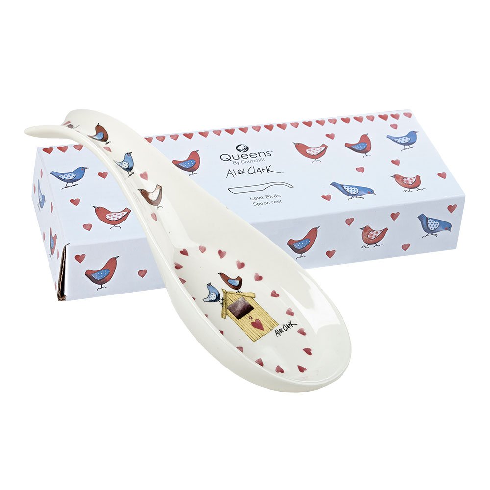 Alex Clark Lovebirds Spoon Rest Gift Boxed Amazon.co.uk Kitchen & Home