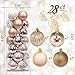 Yoland 1.57''/28ct Christmas Ball Plating Ornaments Tree Collection for Holiday Parties Decorations (1.57''/28ct, Champagne)