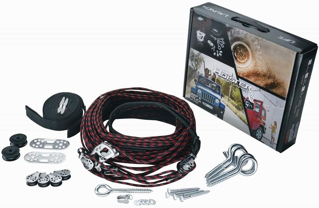 HARKEN Jeep Hardtop Overhead Garage Storage Hoist | Wrangler and Gladiator Compatible | 6:1 Mechanical Advantage: Automotive