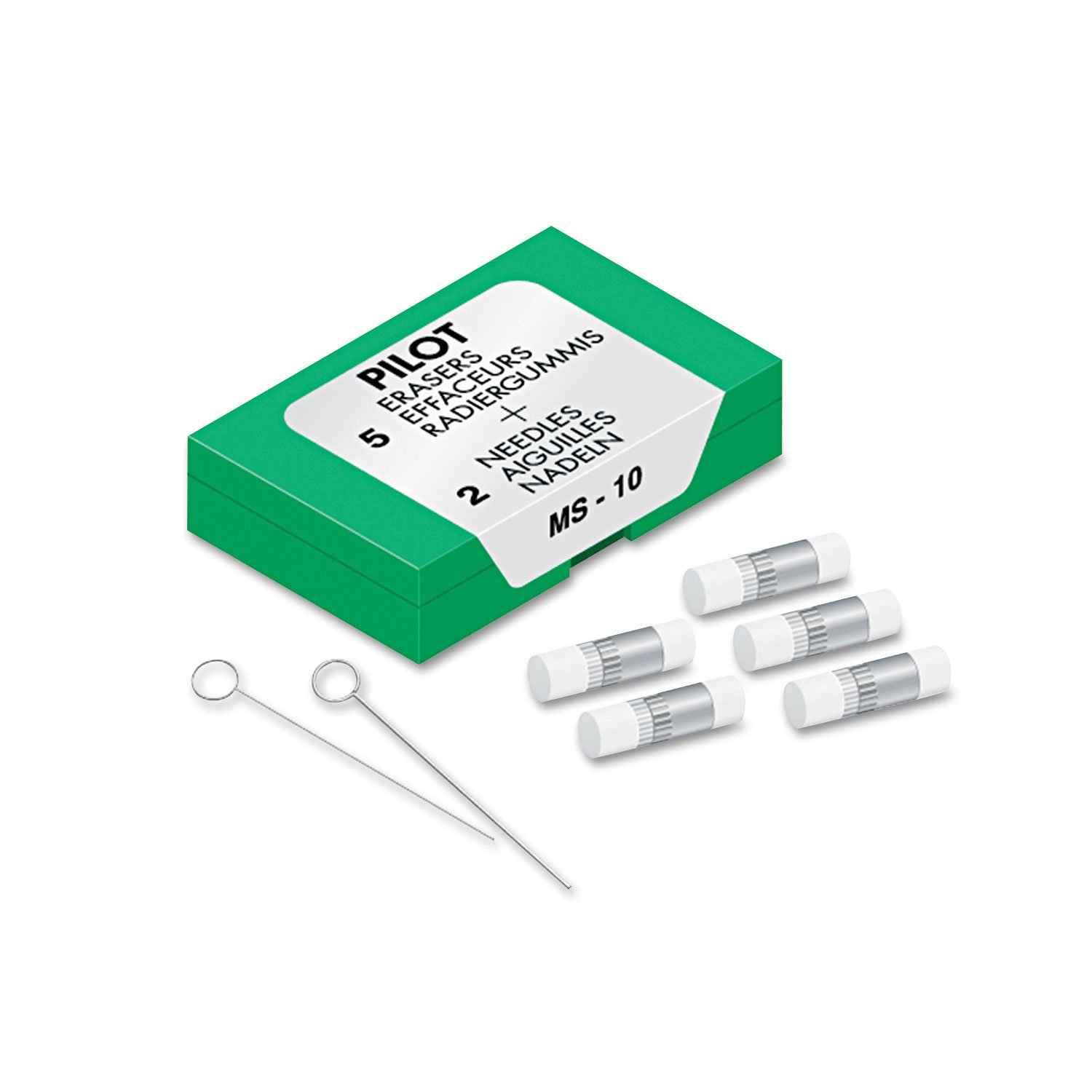 Photo 1 of Pilot (70001) MS-10 Eraser Refill, Sold as Two Packs of Five: Total of 10 Each