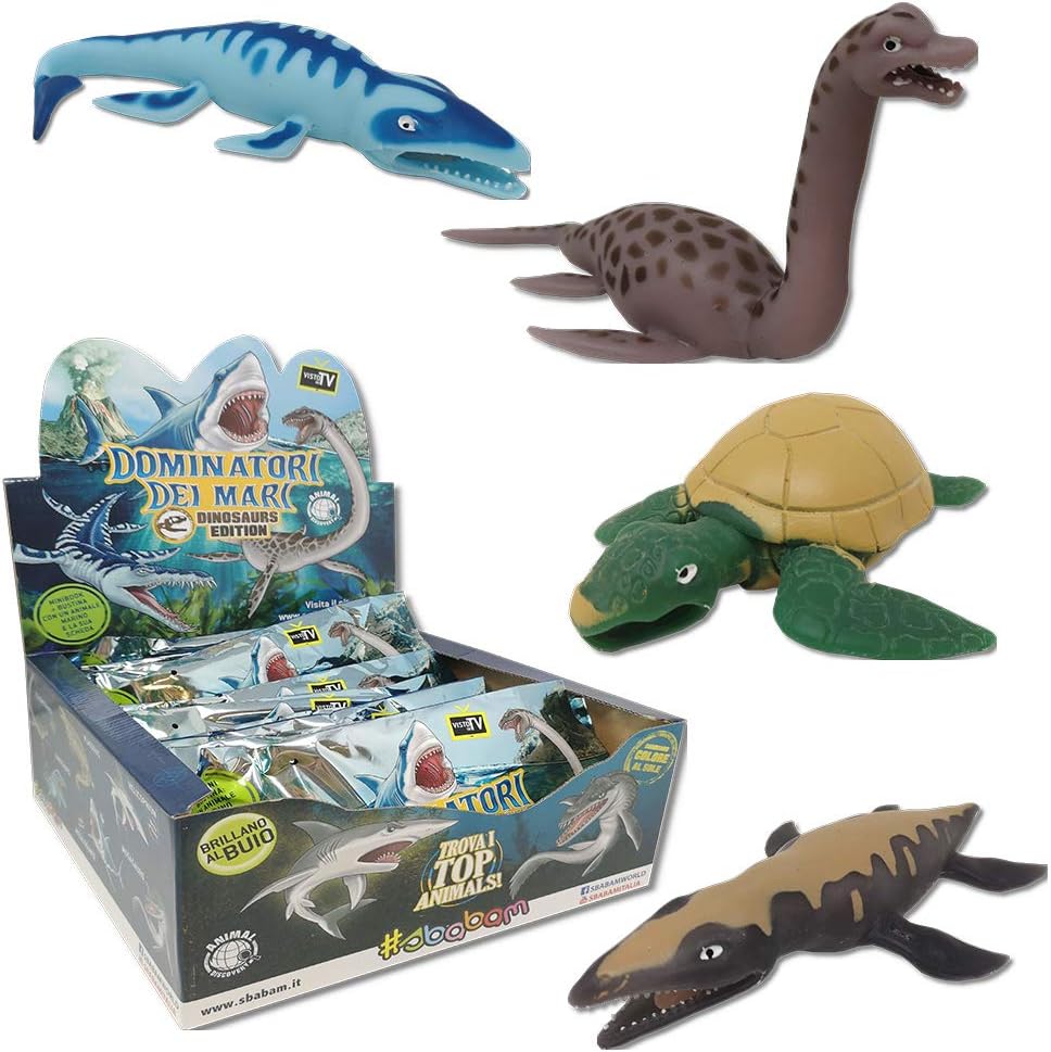Sbabam Dominatori dei mari Dinosaurs Edition Confezione da 3 Bustine Animal Discovery Amazon.it