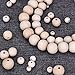Outus Natural Round Wood Beads Loose Spacer Beads for DIY Jewelry Making, 150 Pieces, 5 Sizes (8 mm/ 10 mm/ 12 mm/ 16 mm/ 20 mm)