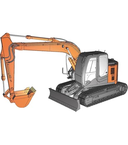 Amazon.com: Hasegawa HA66103 1:35 Hitachi Excavator ZAXIS135US