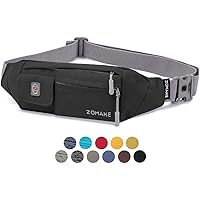 ZOMAKE Fanny Pack for Men Women, Slim Belt Bag Water Resistant Small Waist Bag Pack with 4 Pockets for Running Cycling…