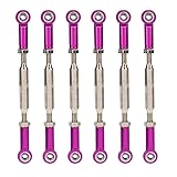 Tbest Push Rod, 6Pcs 88mm Aluminum Alloy Adjustable